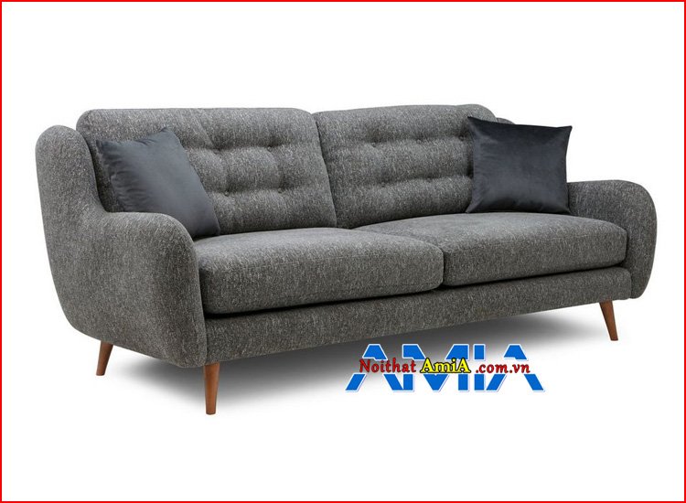 sofa vải bố giá rẻ chân gỗ cao đẹp