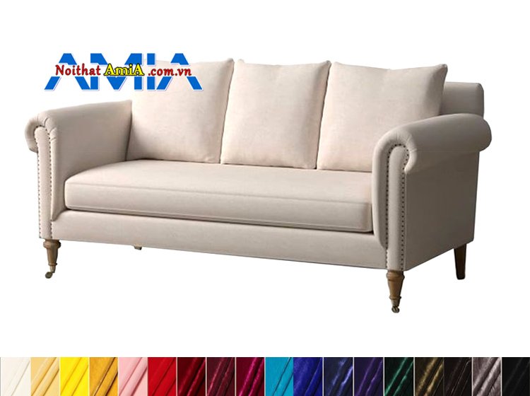 sofa vải nhung phong cách Pháp