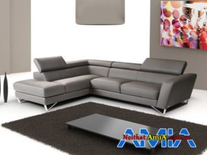 Hinh anh ghe sofa da mau den sang trong AmiA SFD16012010