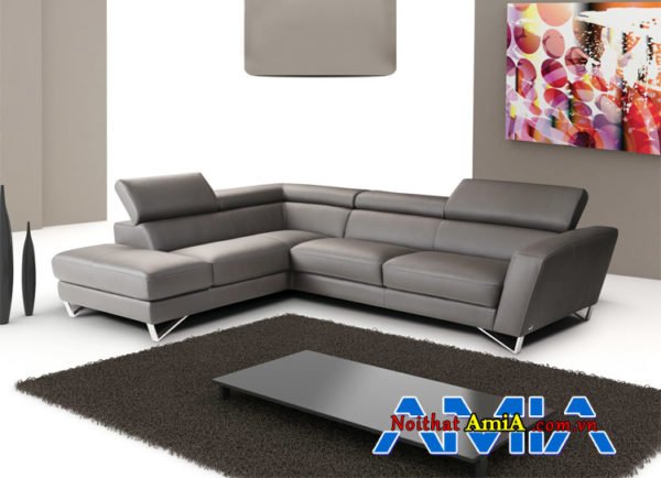 Hinh anh ghe sofa da mau den sang trong AmiA SFD16012010