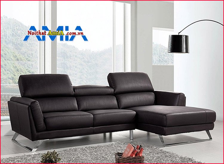 Hình ảnh bộ sofa da phòng khách có lò xo đàn hồi