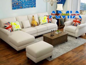 Hình ảnh bộ sofa góc tân cổ điển cho chung cư cao cấp sang trọng