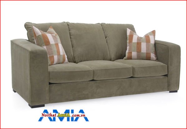 sofa nỉ nhung tay vịn vuông vắn đẹp 199266