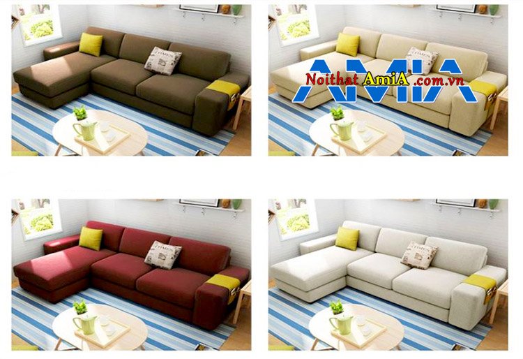 sofa vải cho chung cư với nhiều màu sắc khác nhau