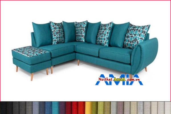 Mẫu ghế Sofa nỉ cho phòng khách họa tiết đẹp AmiA SFN199252