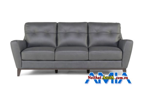 Hinh anh thuc te mau sofa vang boc da mau den AmiA SFD13012010