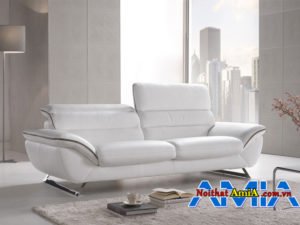 Hinh anh ghe sofa vang da mau trang dep AmiA SFD2001202