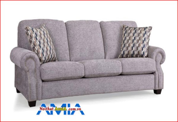 ghế sofa văng nỉ chân gỗ vuông thấp đẹp