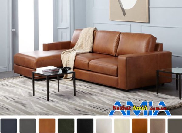 bàn ghế sofa phòng khách chung cư da Microfiber AmiA SF1992138