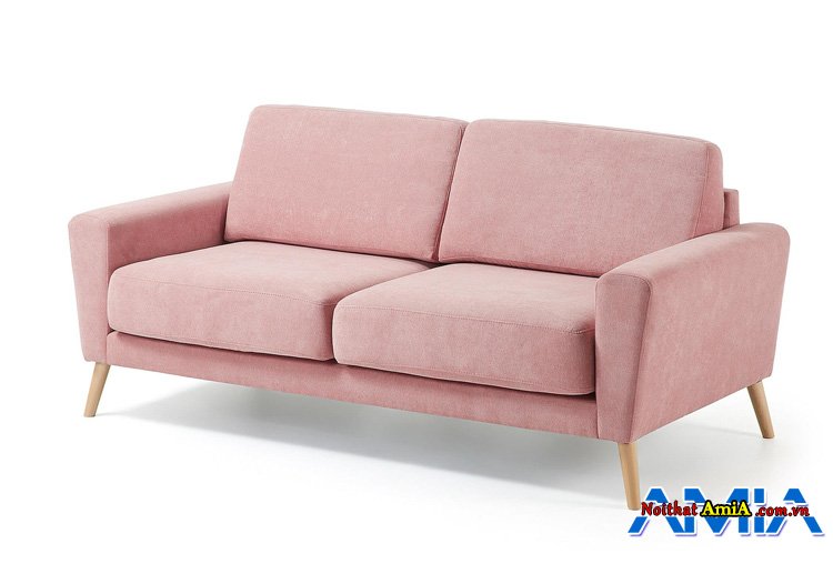 Hình ảnh mẫu sofa văng thiết kế 2 chỗ ngồi màu nude