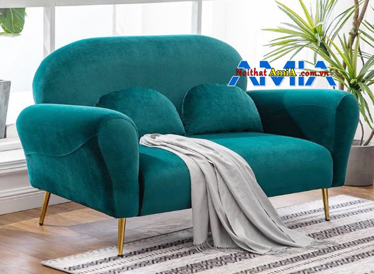 sofa cho shop quần áo màu xanh lá cây