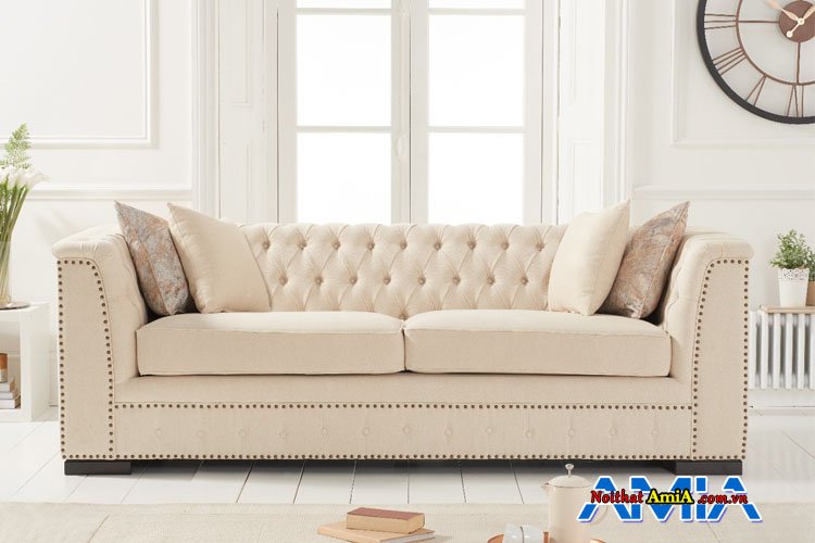 Ghế sofa văng 2 chỗ thiết kế dạng tân cổ điển giá rẻ