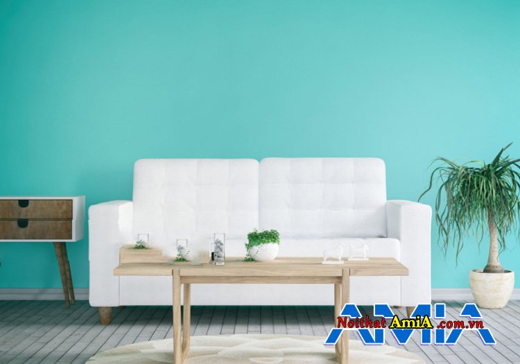 Ghế sofa văng 2 chỗ bọc nỉ với lưng tựa đính khuy