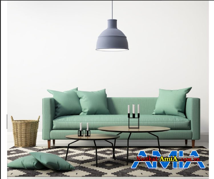 Hình ảnh ghế sofa màu xanh nhạt