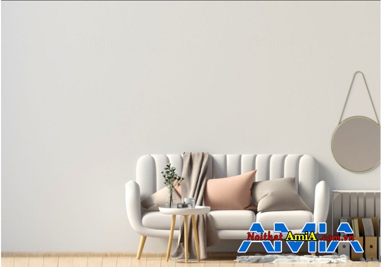 Mẫu ghế sofa màu trắng xám đẹp trẻ trung