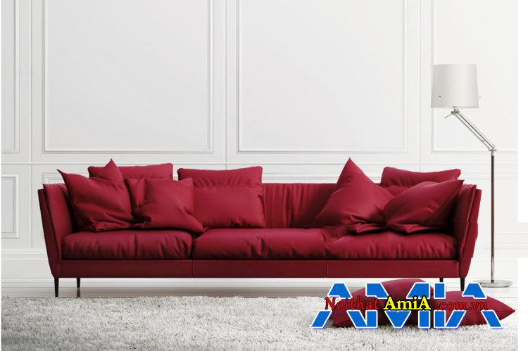 Ghế sofa bọc nỉ màu đỏ đẹp tại Hải Phòng