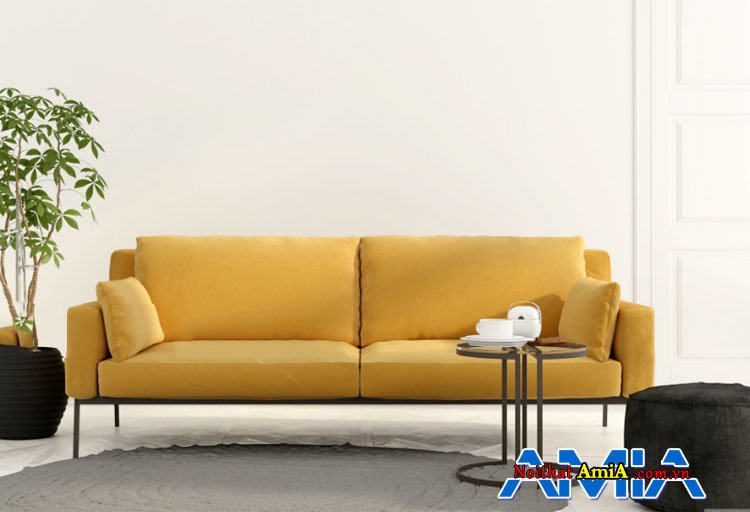 Bộ ghế sofa màu vàng đậm phong cách trẻ trung