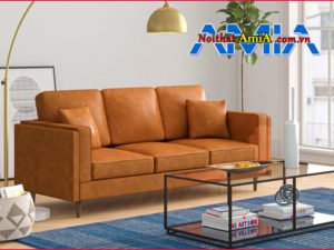 sofa bọc da PU màu bò AmiA SF1992129