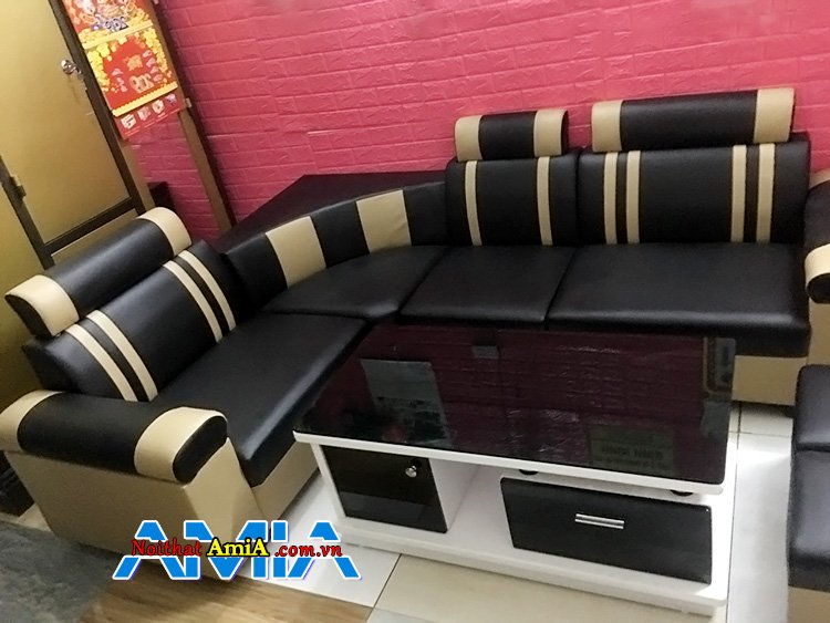 Sofa bọc da giá rẻ 2 triệu màu đen