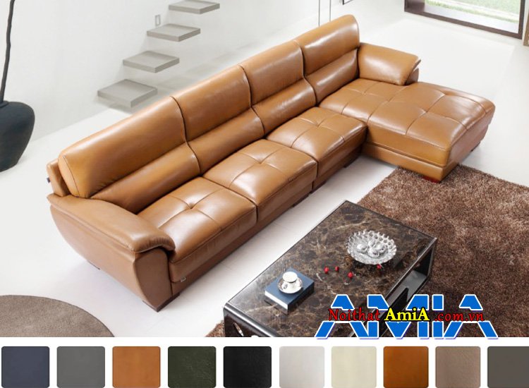 ghế sofa giả da microfiber giá rẻ AmiA SF1992136