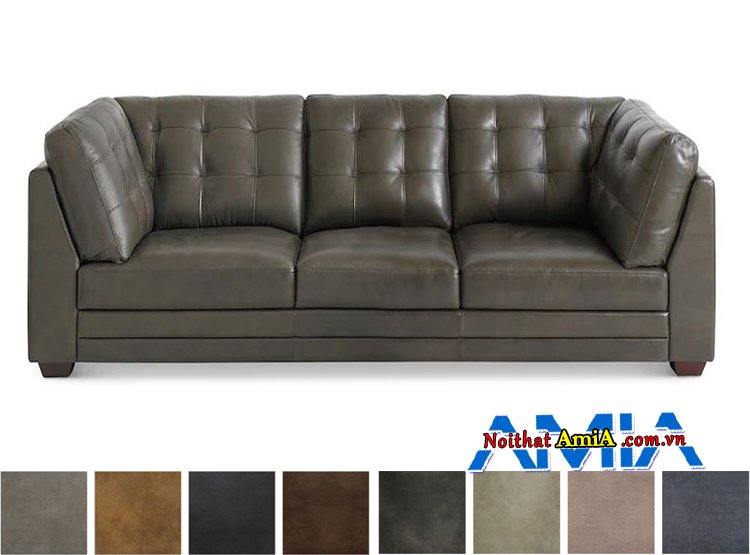 sofa da bò thật dạng văng đẹp