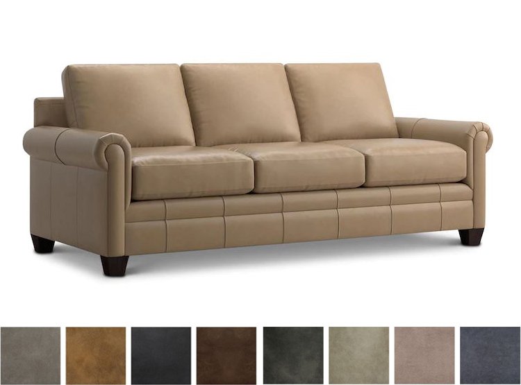 Ghế sofa da thật tân cổ điển