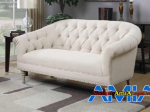 Bộ ghế sofa văng nỉ tân cổ điển AmiA SFN190320203