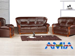 Bộ sofa da văn phòng cao cấp màu nâu AmiA SF1992219