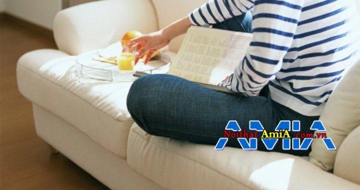 Cách làm sạch ghế sofa da màu trắng