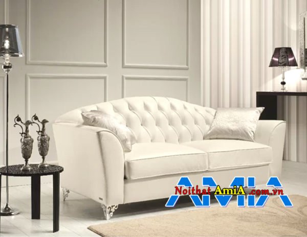 Ảnh sofa da cho phòng khách nhỏ tân cổ điển AmiA SF1992199