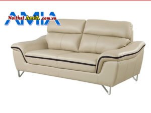 Ghế sofa da văng màu kem đẹp AmiA SF1992150