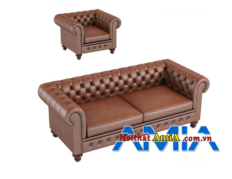 Bộ sofa da tân cổ điển giá rẻ đẹp