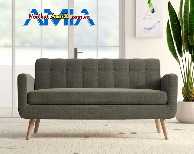 sofa văng nỉ đẹp giá rẻ chân gỗ cao thoáng đãng