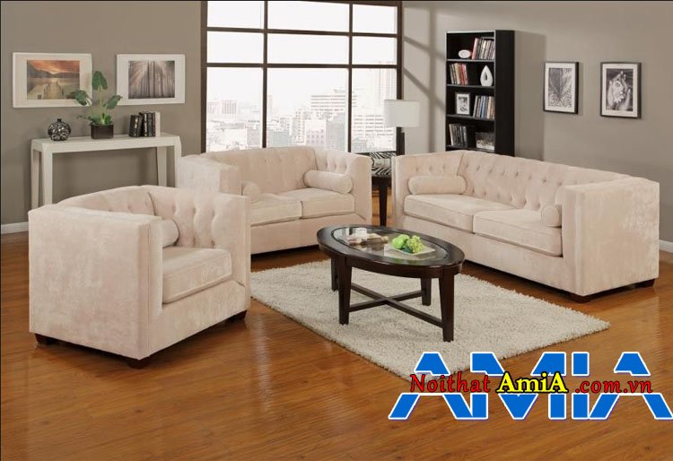 Bộ bàn ghế sofa tân cổ đơn giản đẹp tại Hà Nội