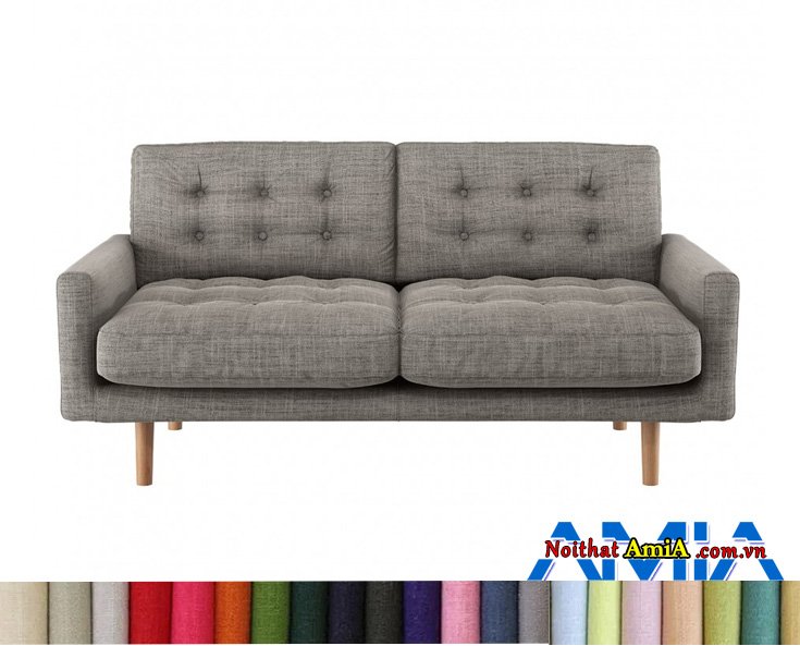 Hình ảnh Mẫu ghế sofa văng nỉ giá rẻ 2 chỗ đẹp