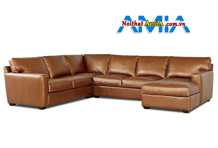 Hình ảnh sofa da nhập khẩu Ý Hà Nội chữ U