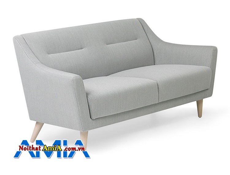  sofa đôi văn phòng nhỏ gọn chân gỗ