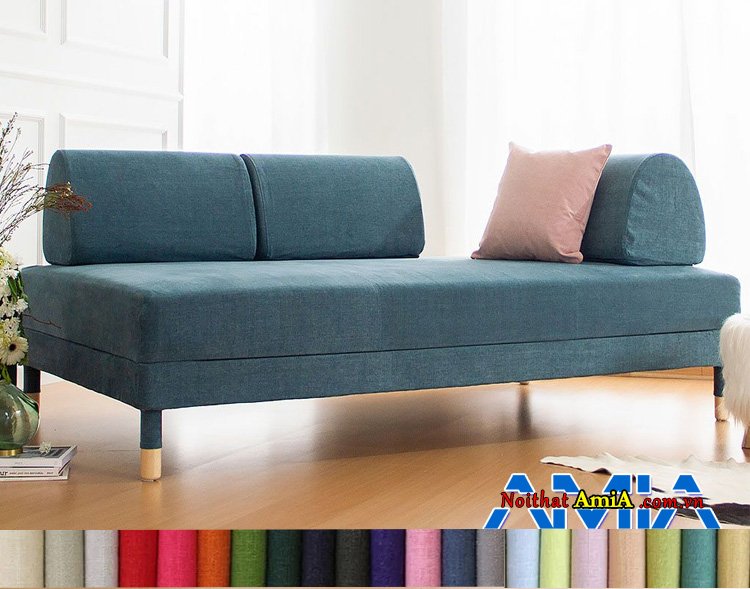 Hình ảnh Mẫu ghế sofa nỉ giường giá rẻ đơn giản lại đẹp