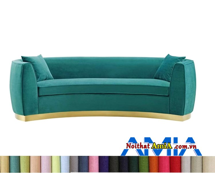 Hình ảnh sofa nỉ Hàn Quốc cao cấp nhập khẩu xanh lơ