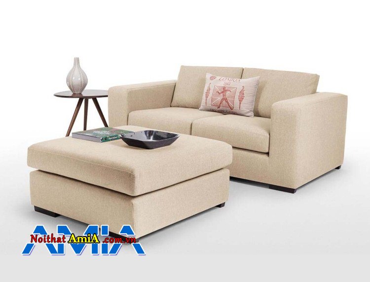 Bộ sofa văn phòng nhỏ gọn giá rẻ màu kem hiện đại