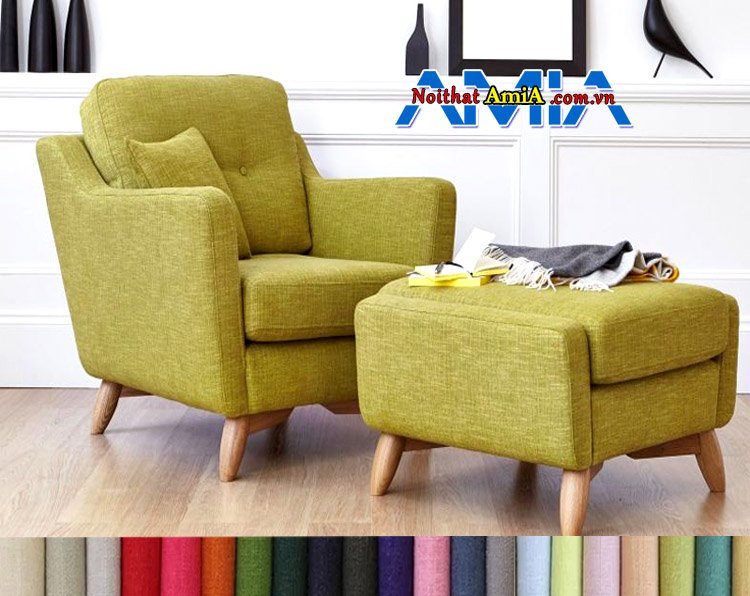 Mẫu ghế sofa nỉ đơn cho phòng khách nhỏ