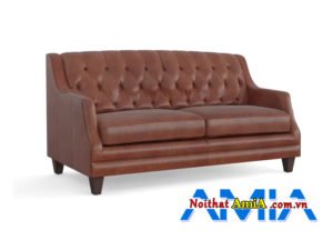 sofa da cao cấp màu nâu đậm AmiA SF1992178