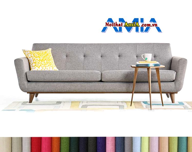 ghế sofa nỉ gỗ phòng khách giá rẻ nhỏ gọn