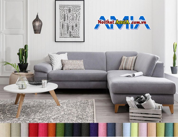 sofa nỉ hiện đại phòng khách xu hướng năm 2020