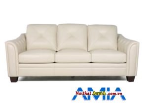 sofa da 3 chỗ ngồi màu trắng