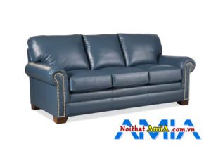 Sofa da 3 chỗ tân cổ điển sang trọng