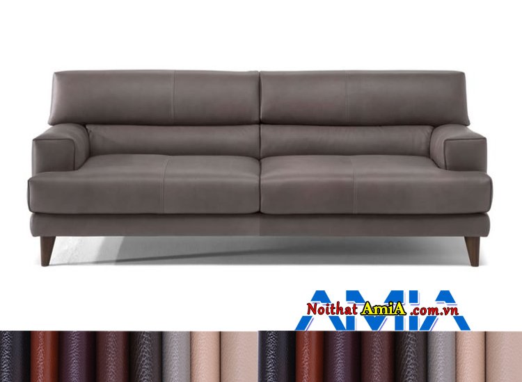 Ghế sofa da hình chữ I nhỏ gọn