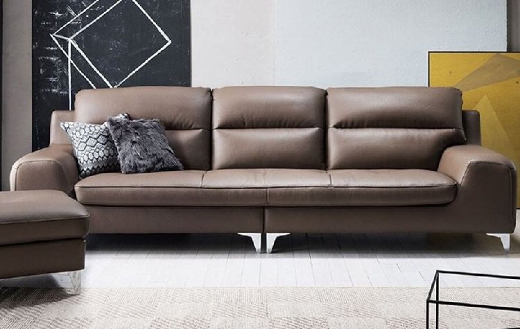 Sofa da tay vịn vuông phong cách, nhỏ gọn 