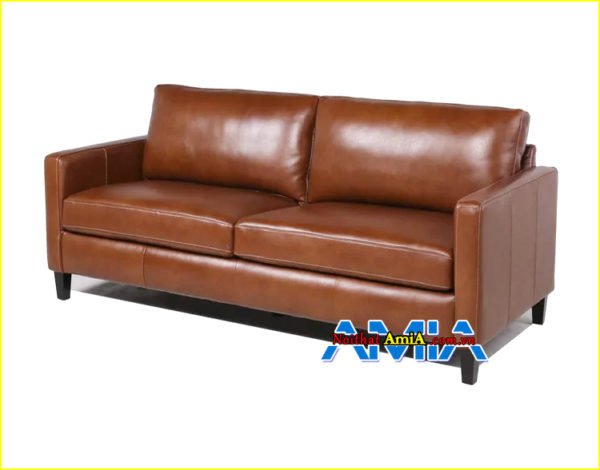 Hình ảnh bộ ghế sofa da màu bò đẹp kích thước 1m8
