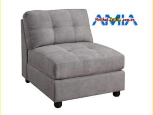 Hình ảnh bộ ghế sofa đơn mini màu xám lông chuột AmiA SF1992450